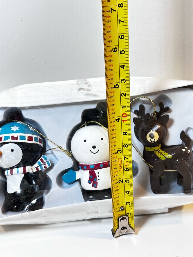 Christmas Tree Ornaments Set – Penguin, Snowman & Reindeer (3 pc - photo 2