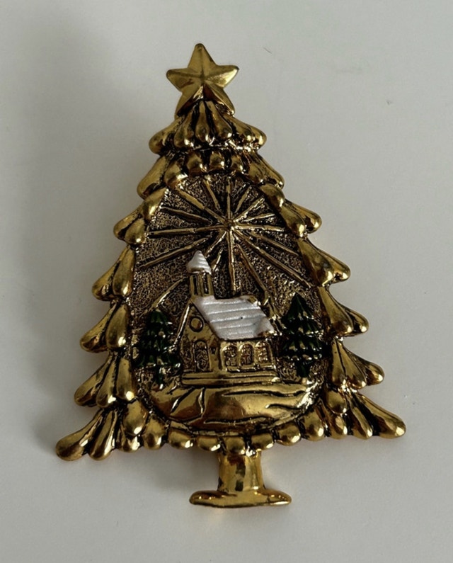 CHRISTMAS BROOCH / Christmas Tree Pin