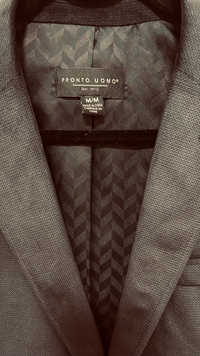 Pronto Uomo Men’s Dark Navy Textured Blazer Jacket Size M - photo 2