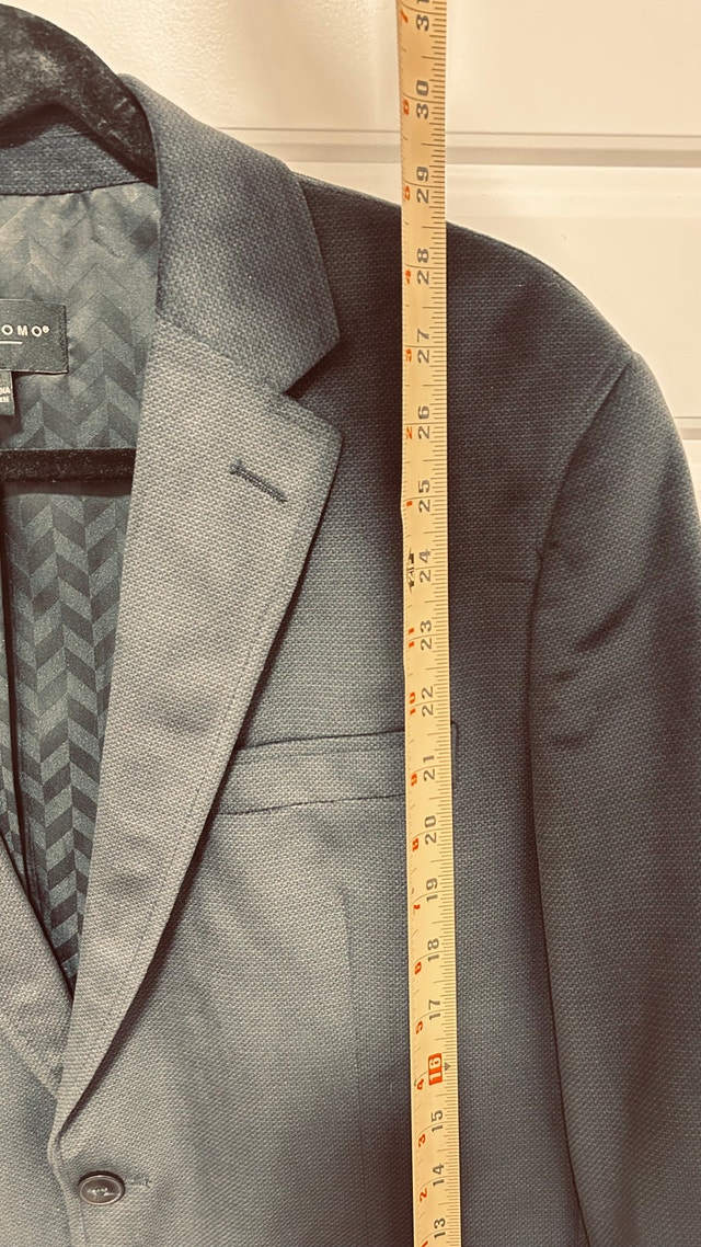 Pronto Uomo Men’s Dark Navy Textured Blazer Jacket Size M - photo 3