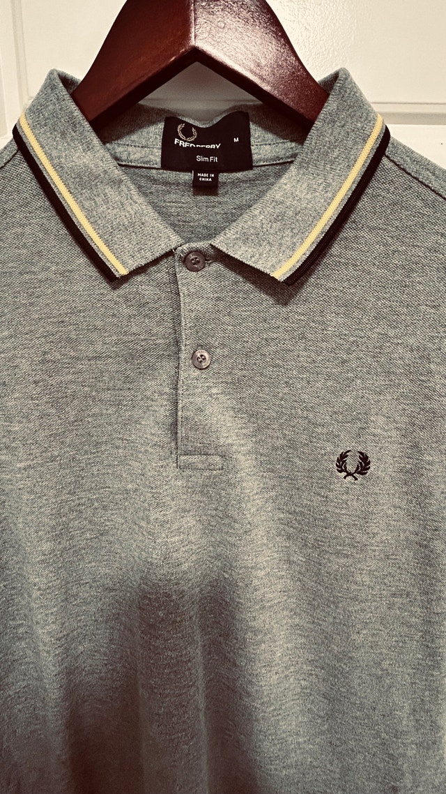 Fred Perry Polo Shirt Men's Medium Slim Fit Gray - photo 2