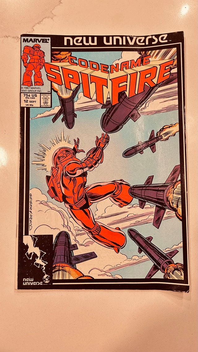Marvel New Universe Codename Spitfire N 5 Sept 1987 Vintage Comi