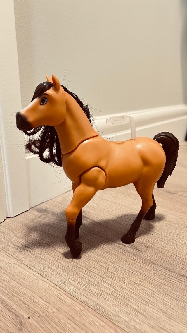 Spirit Untamed Mattel 2020 Spirit 8" Horse Moveable Head Long Bl