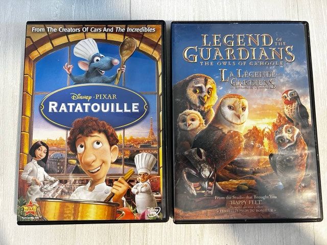 Ratatouille and Legend Guardians DVDs
