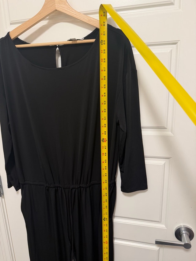 Halston Black Cowl Neck Jumpsuit Size L - photo 4