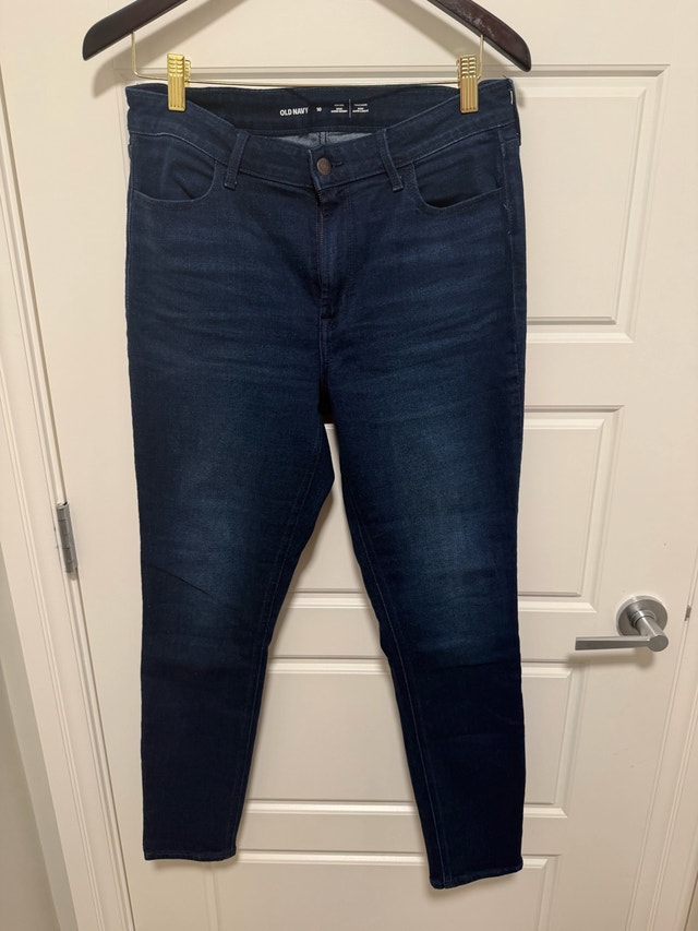 Old Navy WOW Super Skinny Ankle Jeans Womens 10 Blue High Rise