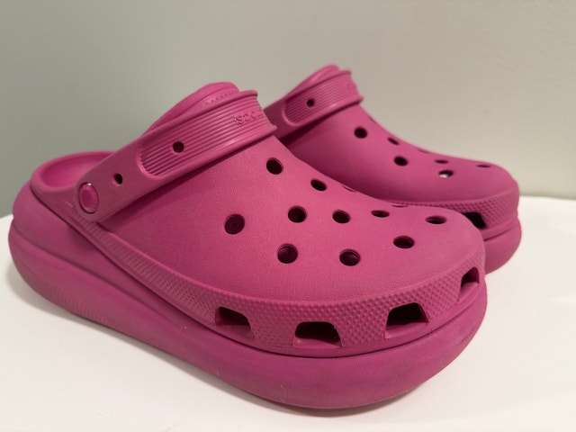 Crocs Classic Crush Clog Fuchsia Fun Slip On Sandals Shoes M 9 W - photo 3
