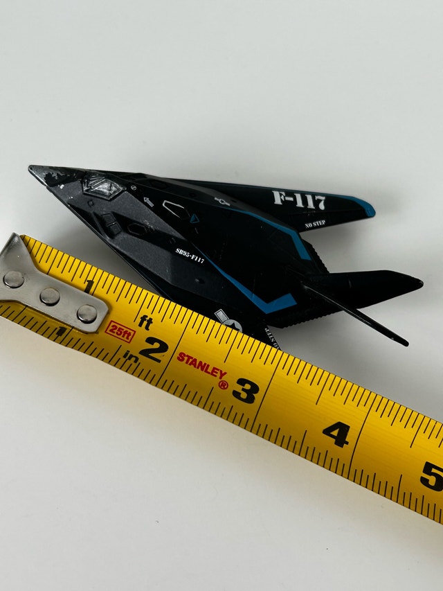 Matchbox F-117 Night Hawk 2010 Black Blue Stealth Fighter - photo 4