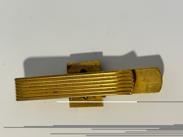 Vintage Gold Tone Red Intaglio Lucite Roman Warrior Tie - photo 2