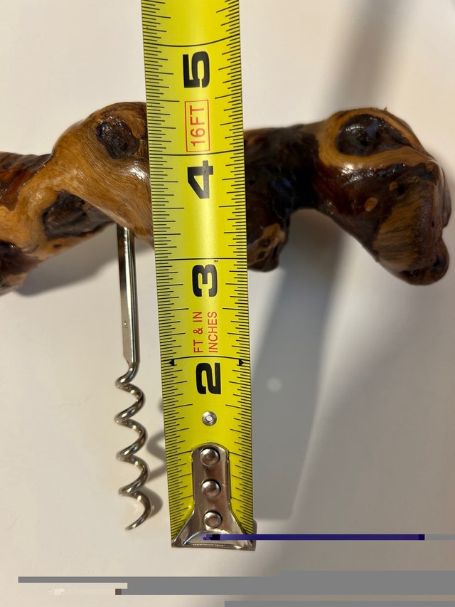 Vintage Corkscrew Wine Opener Gnarled Grapevine Root Wood - photo 5