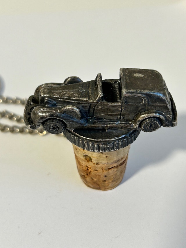 Wine Things Car Cork Bottle Stopper Chain Ring