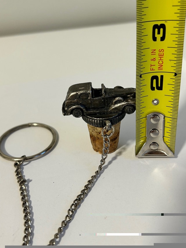Wine Things Car Cork Bottle Stopper Chain Ring - photo 4