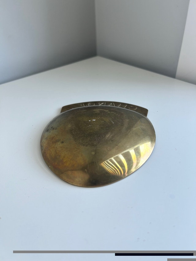 Vintage Solid Brass Change Trinket Dish - photo 4
