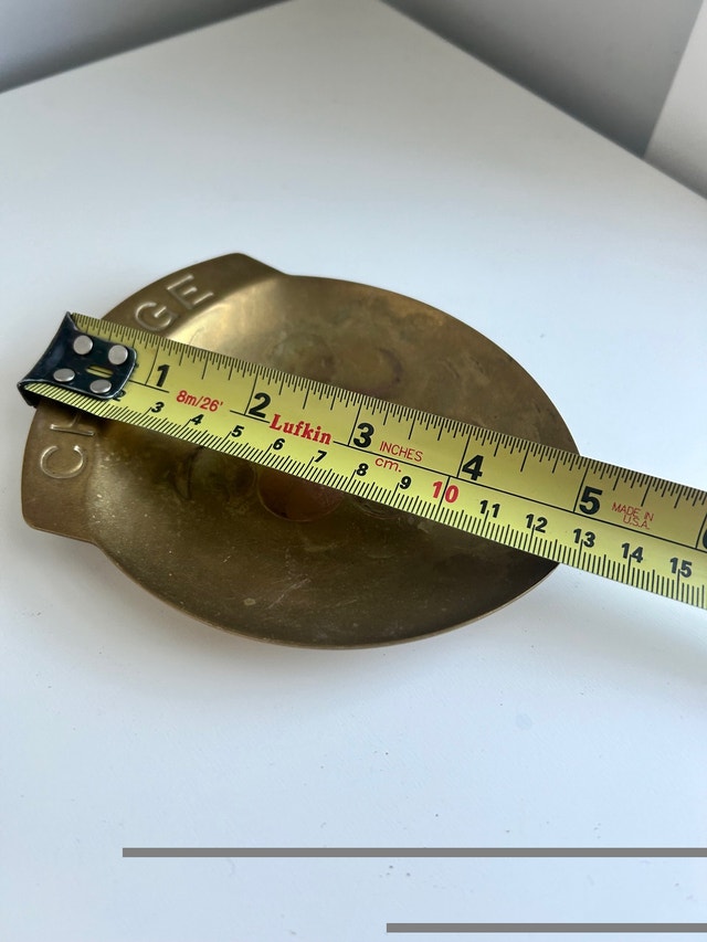 Vintage Solid Brass Change Trinket Dish - photo 5