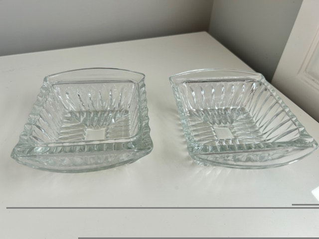 Vintage Glass Square Trinket Box w/ Lid - photo 2