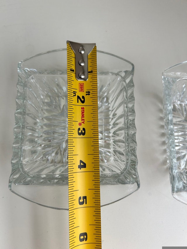 Vintage Glass Square Trinket Box w/ Lid - photo 3