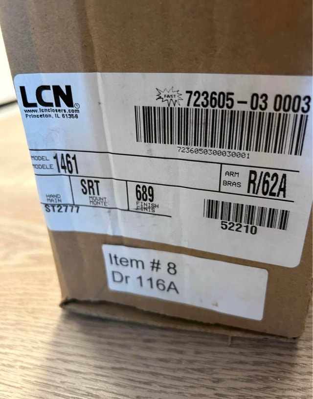 LCN 1461 Adjustable Closer Barrier Free Aluminum - photo 3