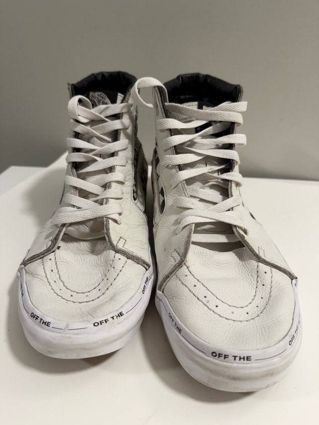 Van's Off The Wall Hi-Top Checkered Leather Skate Sneakers Men's - photo 2