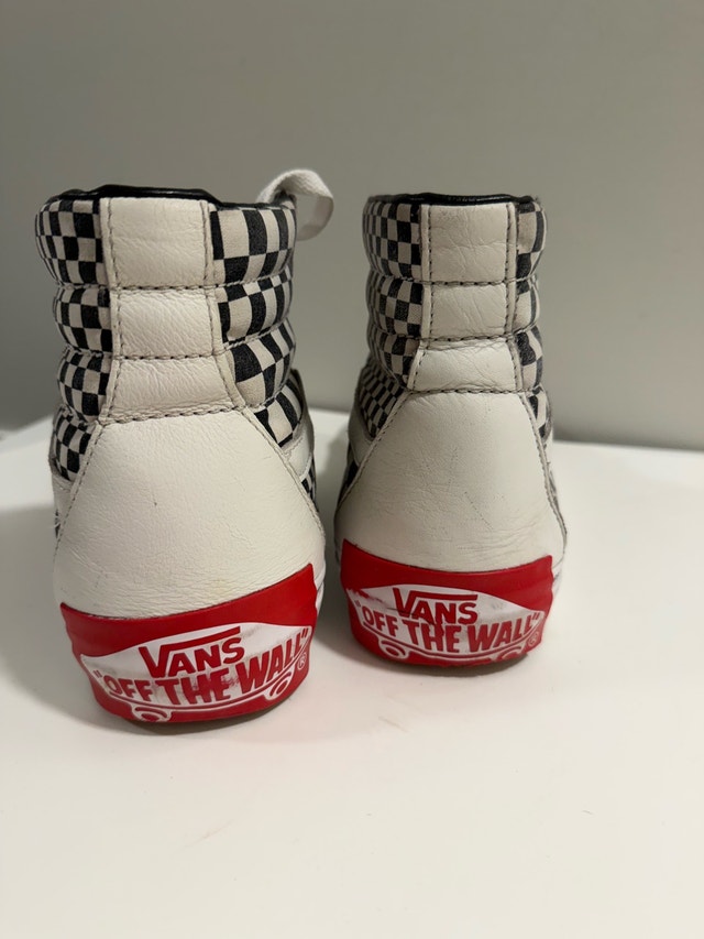Van's Off The Wall Hi-Top Checkered Leather Skate Sneakers Men's - photo 4