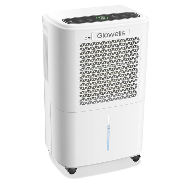 Glowells Basement Dehumidifier with Drain Hose, 90 Liter