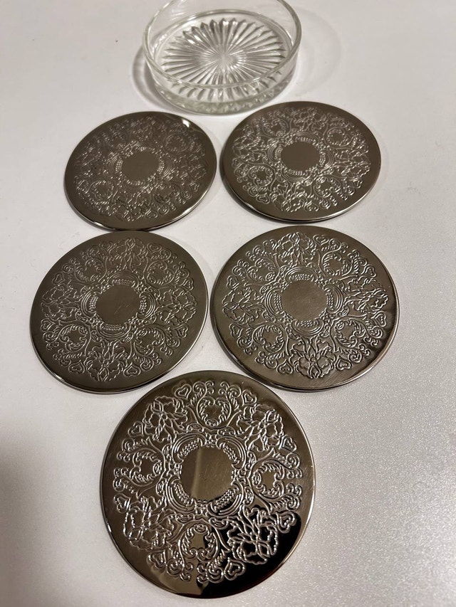 Silver Plated Coasters set of 5