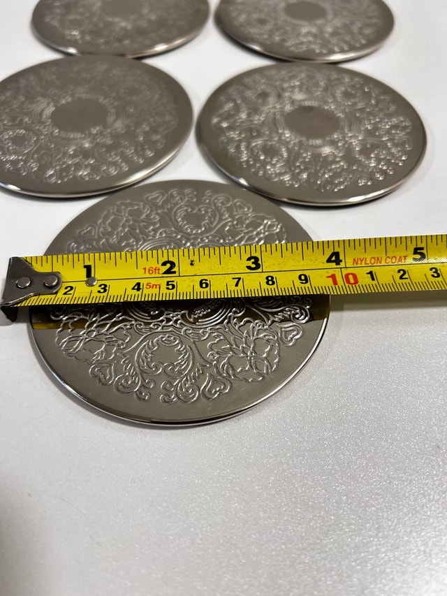 Silver Plated Coasters set of 5 - photo 4
