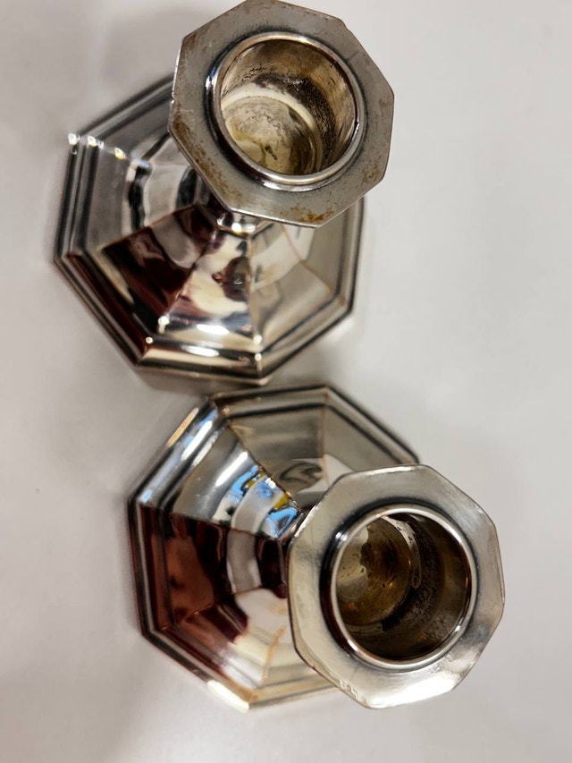 E.P. Zinc Candle Holders set of 2 - photo 3