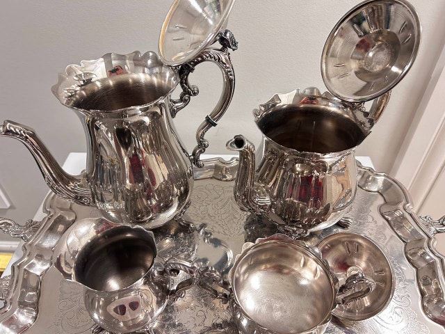 HBC EP Brass Silver Plated Tea Set - photo 2