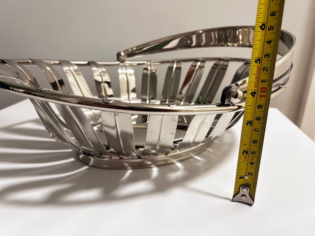 Silver plated on steel Basket - photo 3