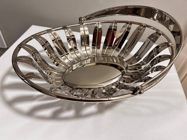 Silver plated on steel Basket - photo 5