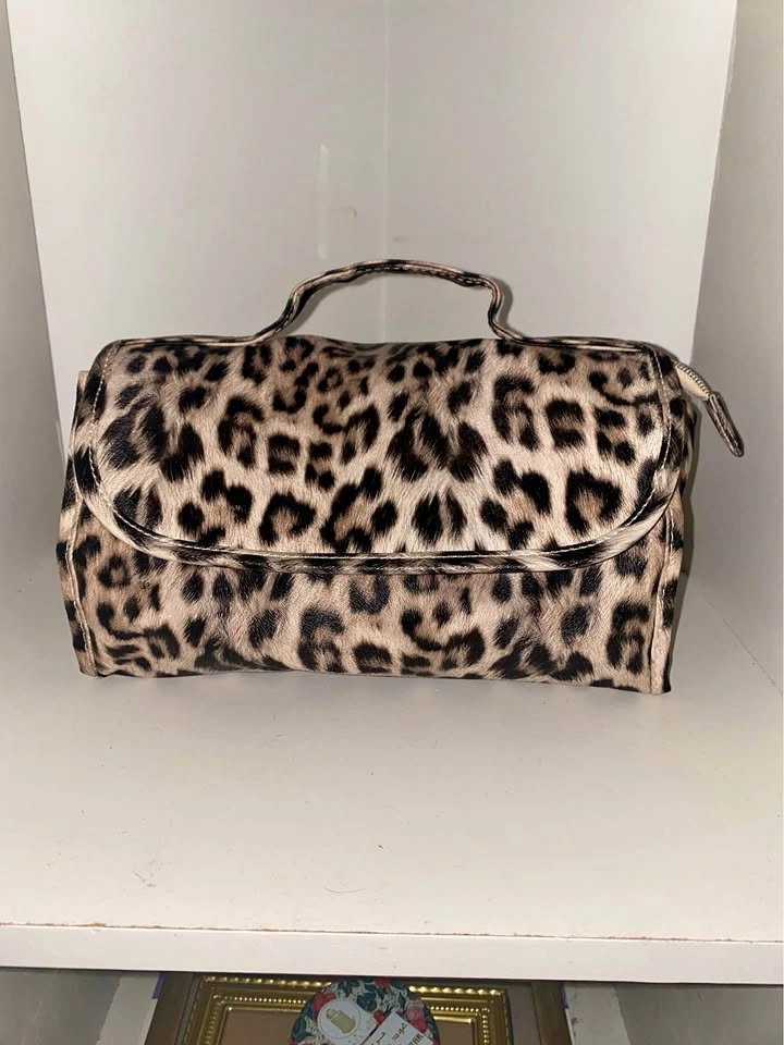 Leopard Print Makeup Bag