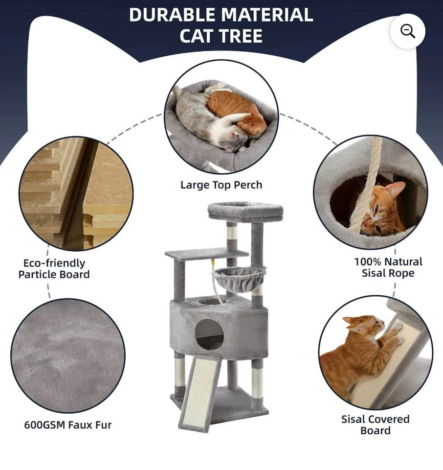 50 inch Cat Condo Tower with Sisal Scratching Board - photo 3