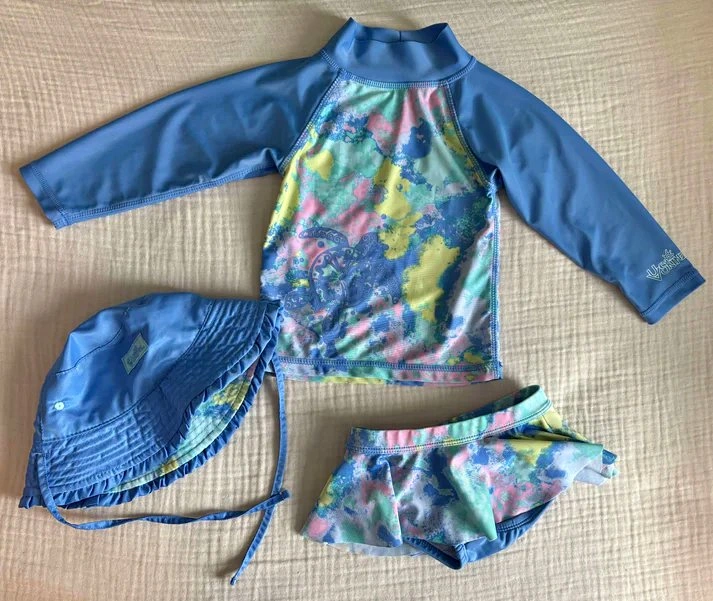 UV Skinz UPF50+ 2T Toddler Girls Swimsuit Set