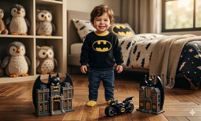 Batman hoodie for newborn baby boy - photo 2