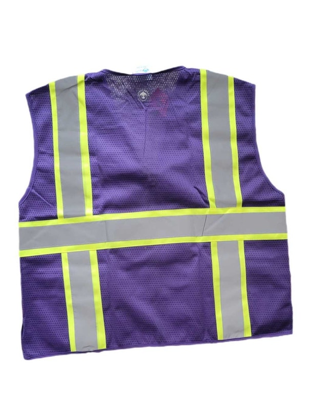 Unisex Work Safety Vest, Size M, Purple - photo 2
