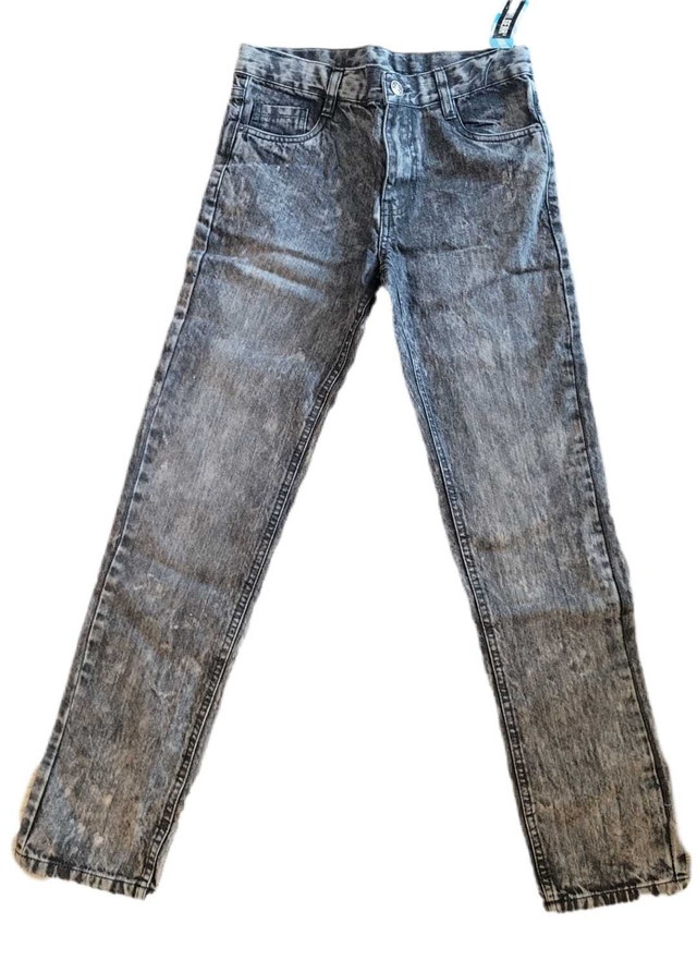 Gray mottled jeans for boys, straight leg - photo 3