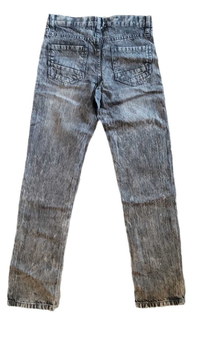 Gray mottled jeans for boys, straight leg - photo 5