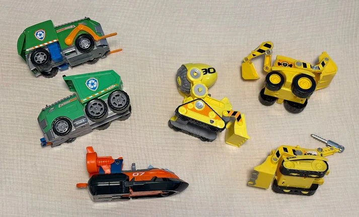 Paw Patrol Rocky, Zuma & Rubble Toy Bundle