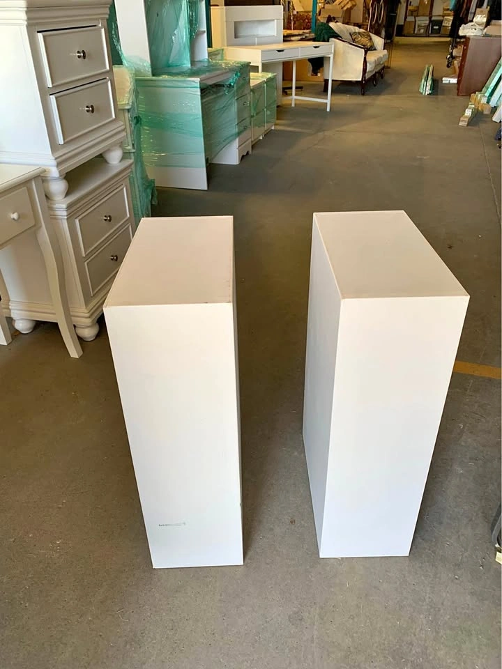 Set of White Pedestals