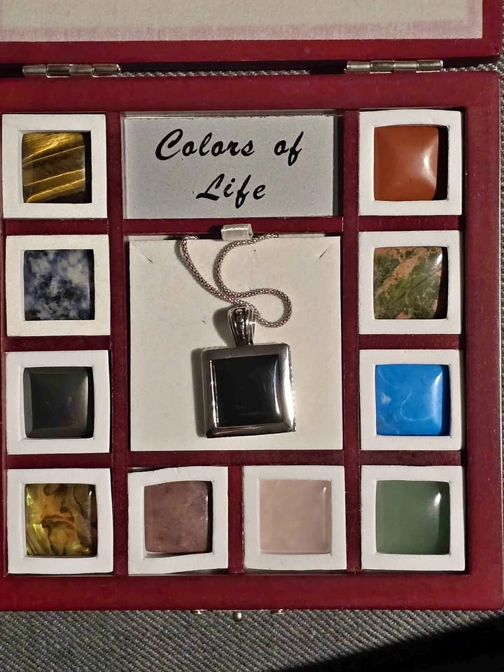 Vintage Sterling Silver Gemstone "Wardrobe" Set - 12 Pieces + Bo