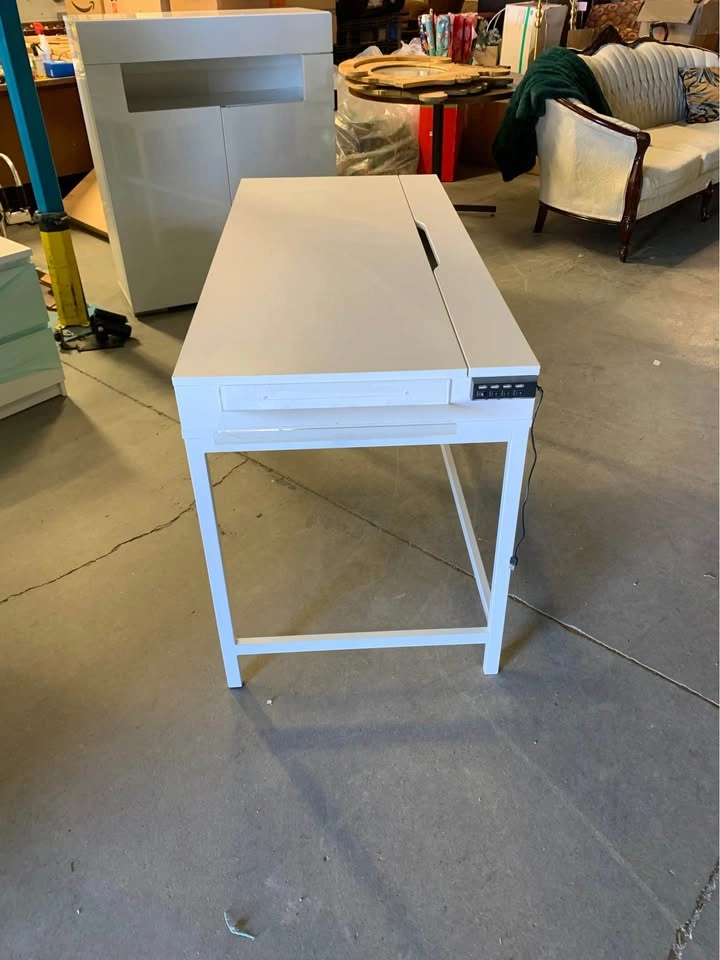 Modern White Desk w/ Drawers & USB Hub - photo 2