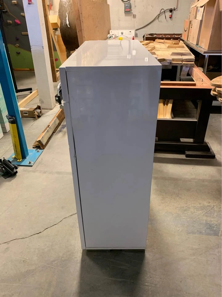 White Gloss Storage Cabinet with Shelves - photo 3