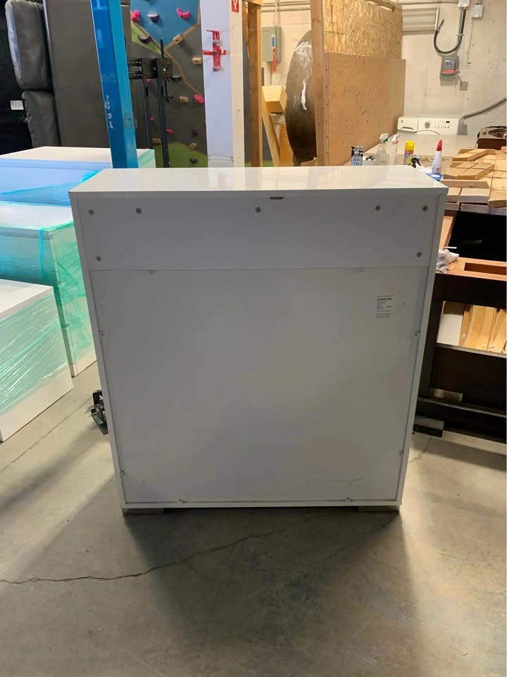 White Gloss Storage Cabinet with Shelves - photo 4