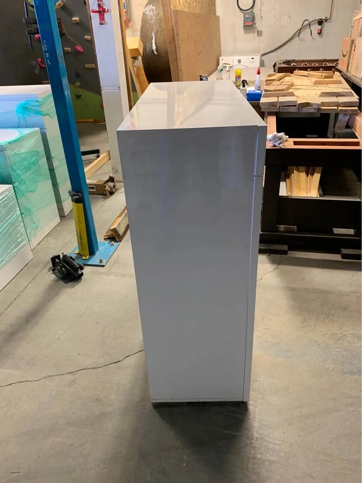 White Gloss Storage Cabinet with Shelves - photo 5