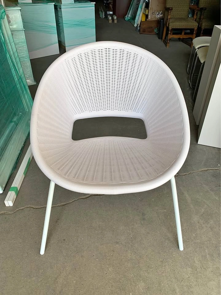 White Woven Accent or Patio Chair