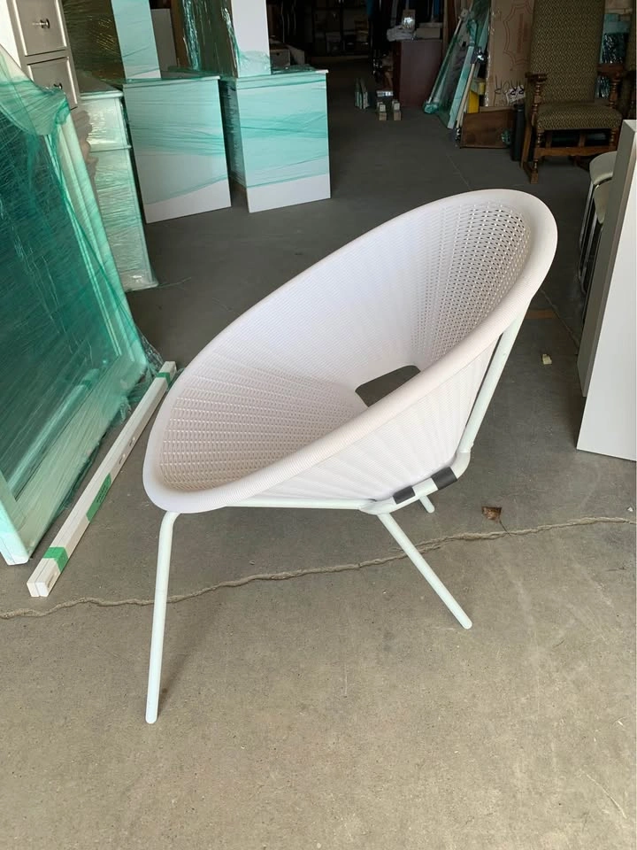 White Woven Accent or Patio Chair - photo 2