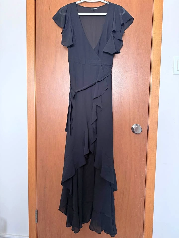 Fashion Nova Sheer Maxi Wrap Dress - Size M - Hardly Worn