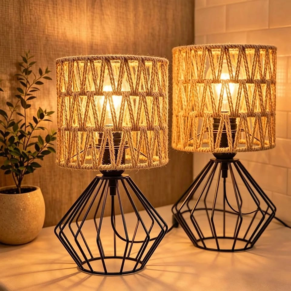 🔥 $30 Quick Sale Set of 2 Rustic Table Lamps