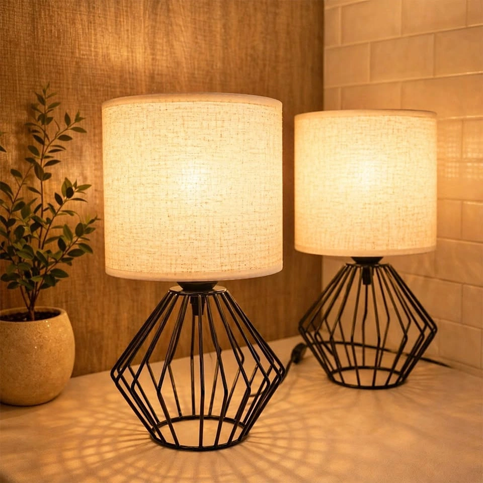 FLASH SALE NEW LAMPS! Set of 2 Modern Black Table Lamps – Minima