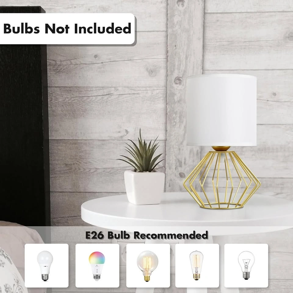 FLASH SALE NEW LAMPS! Modern Gold Table Lamp with Fabric Shade – - photo 4
